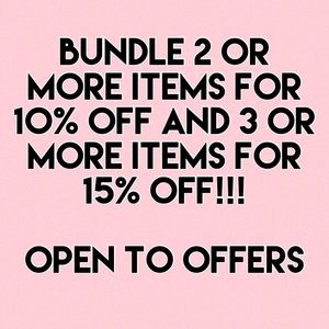*NOT FOR SALE* Bundle Offers/Discount